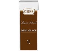 CHEF - Demi-Glace Naturelle de Bœuf Liquide - Sauce, Fonds et Fumet - 1L