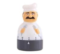 Chef Design Mechanical Timer - 60 Minute Clock, Manual Wind Up Alarm, Durable Cooking Gadget, Cute Egg Shaped Tool, Easy Use | Waterproof Kitchen Timer for Eggs Pasta Noodles Boiling Food Prep