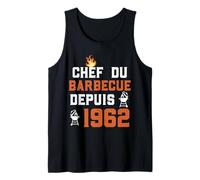 Chef du Barbecue Depuis 1962 Cadeau Humour Anniversaire Débardeur
