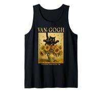 Chef-d'œuvre Amusant inspiré de Van Gogh Chat Tournesols Débardeur