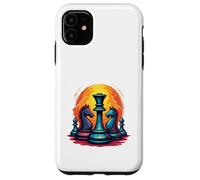 Chef-d'œuvre d'échecs Coucher de Soleil - Roi d'échecs et Chevaliers Coque pour iPhone 11