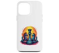Chef-d'œuvre d'échecs Coucher de Soleil - Roi d'échecs et Chevaliers Coque pour iPhone 13 Pro Max