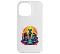 Chef-d'œuvre d'échecs Coucher de Soleil - Roi d'échecs et Chevaliers Coque pour iPhone 14 Pro Max