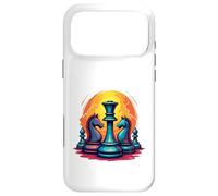 Chef-d'œuvre d'échecs Coucher de Soleil - Roi d'échecs et Chevaliers Coque pour iPhone 17 Pro Max