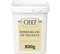 CHEF - Fonds Blanc de Volaille Déshydraté - Sauce, Fonds et Fumet - 800g