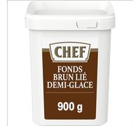 CHEF - Fonds Brun Lié Demi-Glace Déshydraté - Goût Viande Braisée - 900g