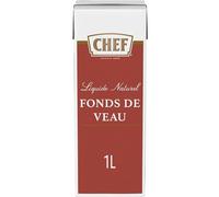 CHEF - Fonds de Veau Naturel Liquide - Sauce, Fonds et Fumet - Brique de 1L