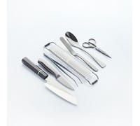 Chef Frank Haasnoot Kit de Dressage | Ensemble d'Ustensiles Premium | Noir | 7 outils emballés dans un étui | Set Culinaire | Pinces à Garnir & Cuillère à Quenelle | Style Alimentaire | Pâtisserie
