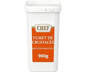 CHEF - Fumet de Crustacés Déshydraté - 15% de Crustacés - Boîte de 900g | Base pour sauces crustacés et soupes de poissons - Dilution rapide - Aide culinaire professionnelle, permet un gain de temps
