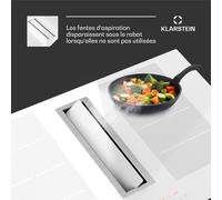 Chef-Fusion 90cm 4 Feux Plaque Induction avec Hotte Intégrée Blanc A