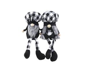 Chef Gnomes Kitchen Decor - Faceless Swedish Tomte Dwarf Dolls With Baker Hats | Handmade Cooking Gnome Plush For Home, Restaurant, And Bakery Decor | Seasonal Decorative Ornaments For Tiered