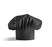 Chef Hat for Man Women, Adjustable Adult Kitchen Chef Cap, Breathable Chef Cap Cafe Restaurant Hats, Unisexe Chef Hat for Adult Pastry Chef Bar Home Hotel, Noir , Taille Unique