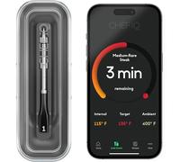 CHEF iQ Sense Thermomètre à viande sans fil intelligent avec sonde ultra-fine, Bluetooth à portée illimitée, thermomètre à viande numérique pour la surveillance à distance du barbecue, four, fumoir,