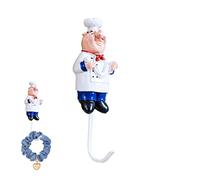 Chef Kitchen Hooks - Cintres adhésifs mignons, porte-serviettes décoratifs en, crochet durable, élégant support de salle de bain de salle de bain, accessoire de rangement de porte | Compact pour