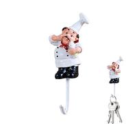 Chef Kitchen Hooks - Pendentifs de colle mignons, porte-serviettes en tissu décoratif, crochet de manteau durable, porte-clé élégant de salle de bain, accessoire de rangement de porte | Compact pour
