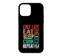 Chef Life Eat Cook Repeat Funny Cooking Chefs Lover Coque pour iPhone 12 Mini