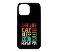 Chef Life Eat Cook Repeat Funny Cooking Chefs Lover Coque pour iPhone 13 Pro Max