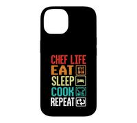 Chef Life Eat Cook Repeat Funny Cooking Chefs Lover Coque pour iPhone 14