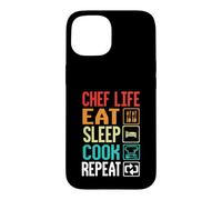 Chef Life Eat Cook Repeat Funny Cooking Chefs Lover Coque pour iPhone 15