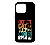 Chef Life Eat Cook Repeat Funny Cooking Chefs Lover Coque pour iPhone 16 Pro