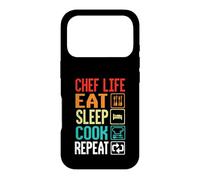 Chef Life Eat Cook Repeat Funny Cooking Chefs Lover Coque pour iPhone 17 Pro