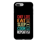 Chef Life Eat Cook Repeat Funny Cooking Chefs Lover Coque pour iPhone 7 Plus/8 Plus