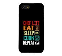 Chef Life Eat Cook Repeat Funny Cooking Chefs Lover Coque pour iPhone SE (2020) / 7/8