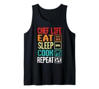 Chef Life Eat Cook Repeat Funny Cooking Chefs Lover Débardeur