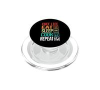 Chef Life Eat Cook Repeat Funny Cooking Chefs Lover PopSockets PopGrip pour MagSafe