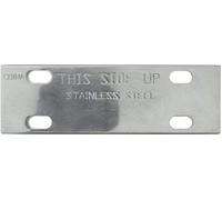 Chef Master Lame de rechange pour grattoir à grille 90254, en acier inoxydable, 14,7 cm de large, 1,2 mm d'épaisseur, réversible, compatible avec raclettes 90002, 90018, 90220, double bord biseauté pour plaques de cuisson chromées