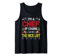 Chef of Course on The Nice List Ugly Christmas Sweater Débardeur
