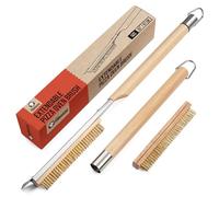 Chef Pomodoro Brosse de four à pizza - Poignée réglable (55-87,7 cm), accessoires de nettoyage pour four à pizza d'extérieur
