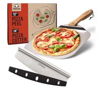 Chef Pomodoro Kit Pizza: Pelle Pliable + Couteau en Inox