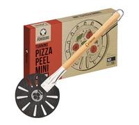 Chef Pomodoro Mini Pelle à Pizza Ronde, 17,8cm, Manche Bois Extensible | Poignée Détachable Jusqu'à 1,2m pour Rangement Facile, Aluminium Anodisé, Bord Effilé, Pizzas, Crêpes, Steaks et Tartes, Pro