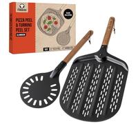 Chef Pomodoro Pelle à Pizza Perforée 30 cm & Pelle à Tourner 20 cm