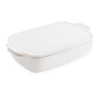 Chef Pomodoro Plat Four Céramique (39,3 × 30 cm), élégant Petit Plat Four rectangulaire à Gratin Individuel, idéal à Lasagne et à Gratin, vaisselle de cuisson robuste et raffinée pour repas maison