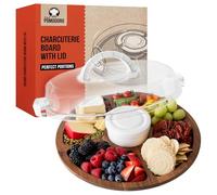 Chef Pomodoro Plateau à Charcuterie avec Couvercle, 34 cm, Rond