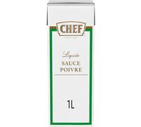 CHEF - Sauce Poivre Liquide - Sauce, Fonds et Fumet - Brique de 1L