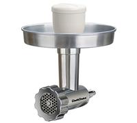 Chef 'schoice 795 Premium Nourriture Broyeur de fixation conçu pour s'adapter à KitchenAid Stand Mixer Comprend Medium et épais d'assiettes et machine à saucisses kit, Argent