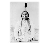 Chef Sitting Bull Poster 30 x 40 cm Noir et blanc Tableaux Décoration murale