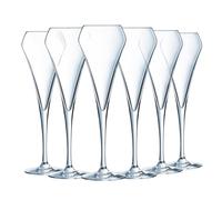 6 flûtes à champagne 20cl Open Up - Chef&Sommelier - Cristallin design original 30% plus résistant