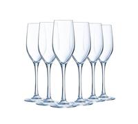 Chef & Sommelier Flûte à Champagne Sequence 17 cl Lot de 6 | Cristallin Krysta ultra résistant, verre à champagne, crémant et vin pétillant, compatible lave-vaisselle, brillance durable
