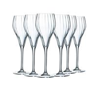 Chef & Sommelier Flûte à Champagne Symétrie 16 cl Lot de 6 | Verre transparent résistant, verre à champagne et crémant, compatible lave-vaisselle, fabriqué en France