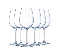 Chef & Sommelier Verre à Vin Sequence 35 cl Lot de 6 | Cristallin Krysta ultra résistant, verre à pied pour dégustation et service du vin, compatible lave-vaisselle