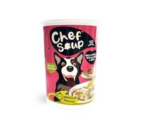 Chef Soup PF40200 Soupe instantanée pour Chiens de bœuf avec Pois et Carottes, 50 g = Portion de 400 grammes pour Chiens à partir de 20 kg, prête en 1 Minute
