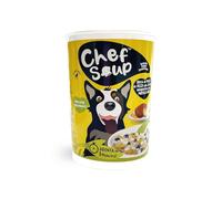 Chef Soup PF40201 Soupe instantanée pour Chiens de Poulet à la Citrouille et aux myrtilles entières, 50 g = Portion de 400 g pour Chiens à partir de 20 kg, prête en 1 Minute