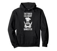 Chef Tatoué Culinary Gangster Skull Graphic Sweat à Capuche