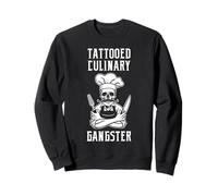 Chef Tatoué Culinary Gangster Skull Graphic Sweatshirt