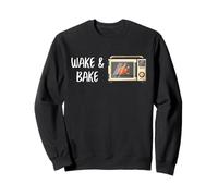 Chef Wake and Bake Chicken Roast Kitchen Humour Graphic Art Sweatshirt