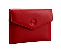 Chef Winner Porte Papier Voiture en Cuir - Organiseur- étui Carte Grise, permis, Carte d'identité, Cartes, très Complet, Cuir Souple pour Homme ou Femme (Rouge1)